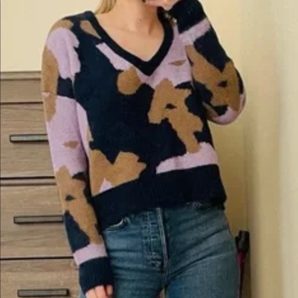 Nation LTD purple patterned sweater size S